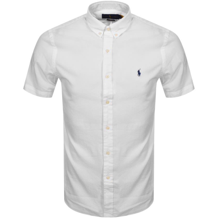 Alternative Image for ProductRalph Lauren Slim Fit Short Sleeve Shirt White1